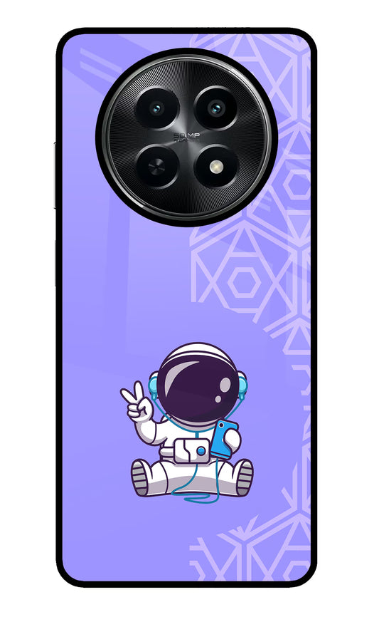 Cute Astronaut Chilling Realme C65 5G Glass Case
