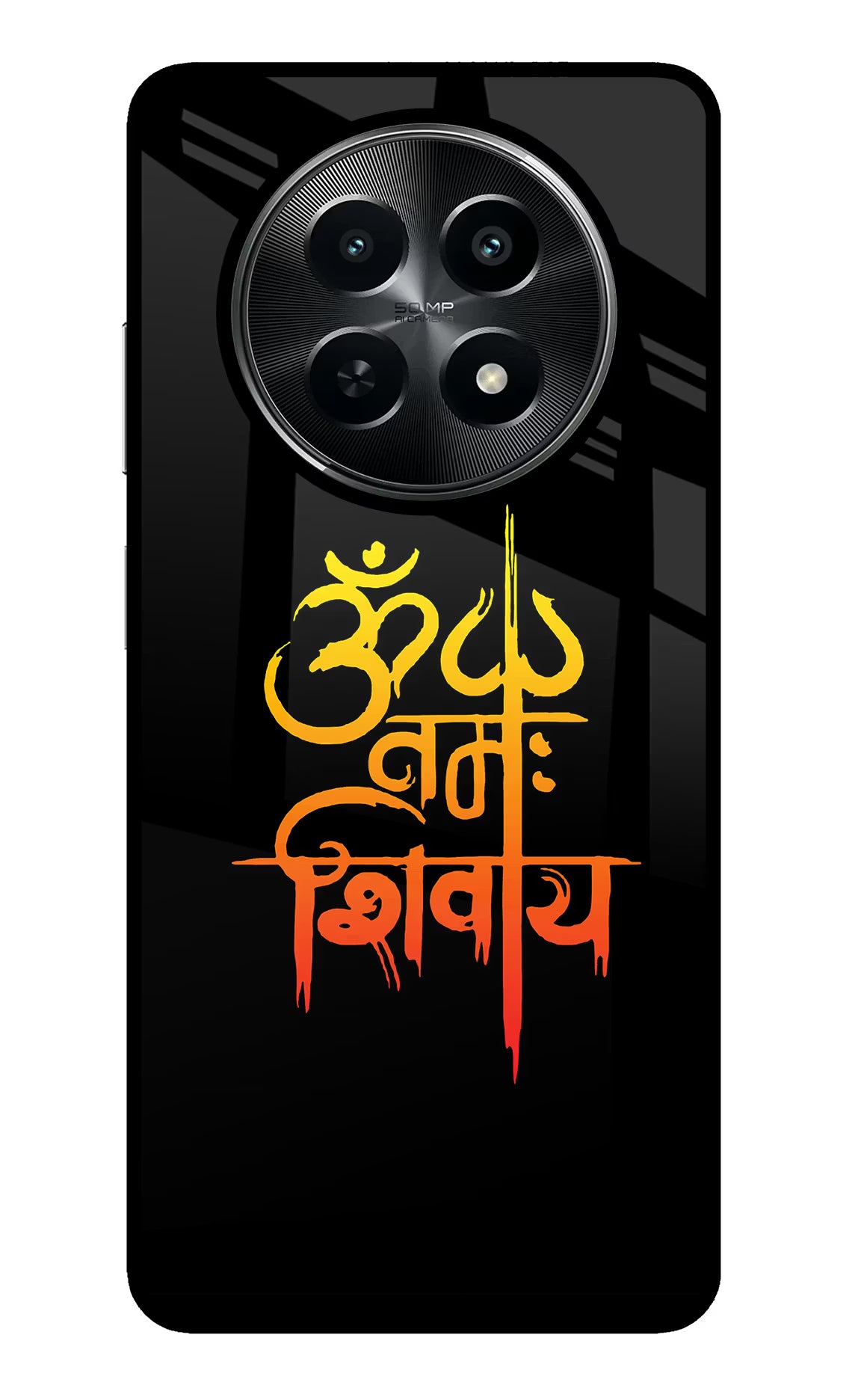 Om Namah Shivay Realme C65 5G Glass Case Back Cover by Casekaro