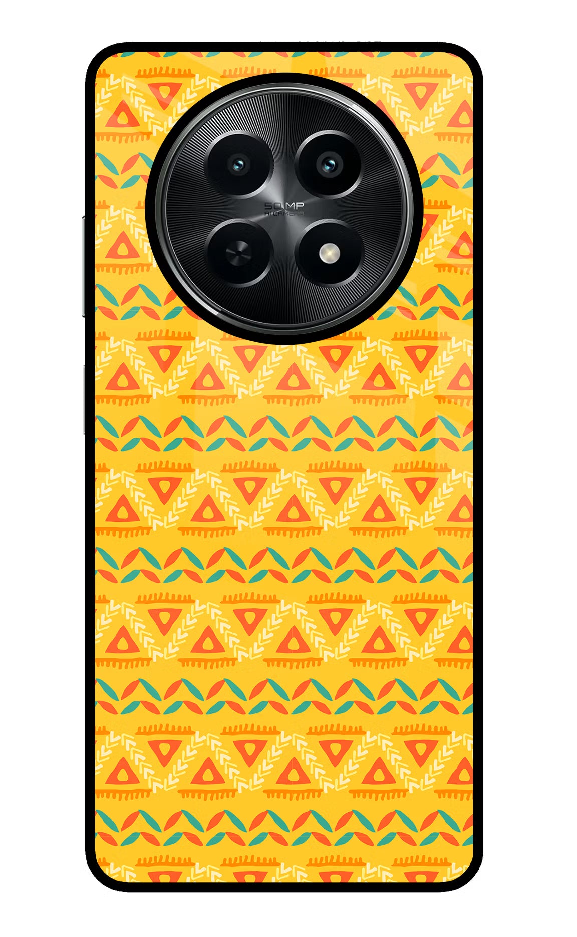 Tribal Pattern Realme C65 5G Glass Case Back Cover by Casekaro