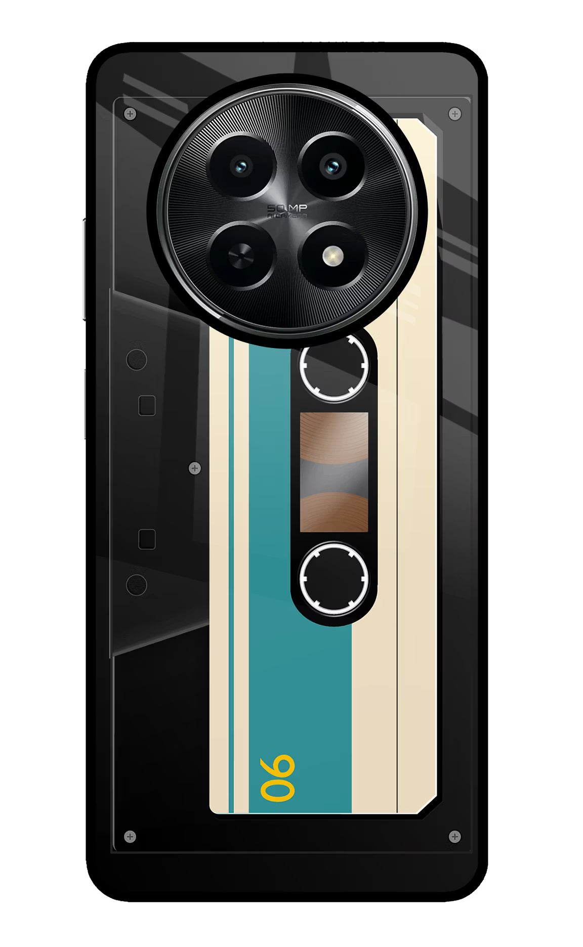 Cassette Realme C65 5G Glass Case Back Cover by Casekaro