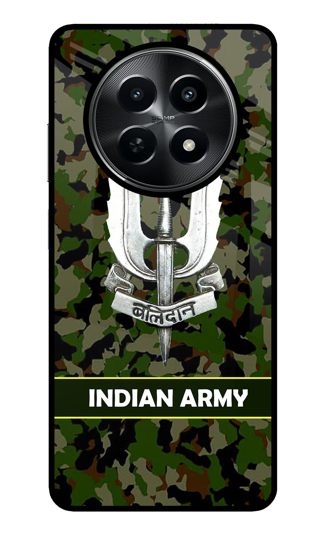 Balidan Indian Logo Realme C65 5G Glass Case Back Cover by Casekaro