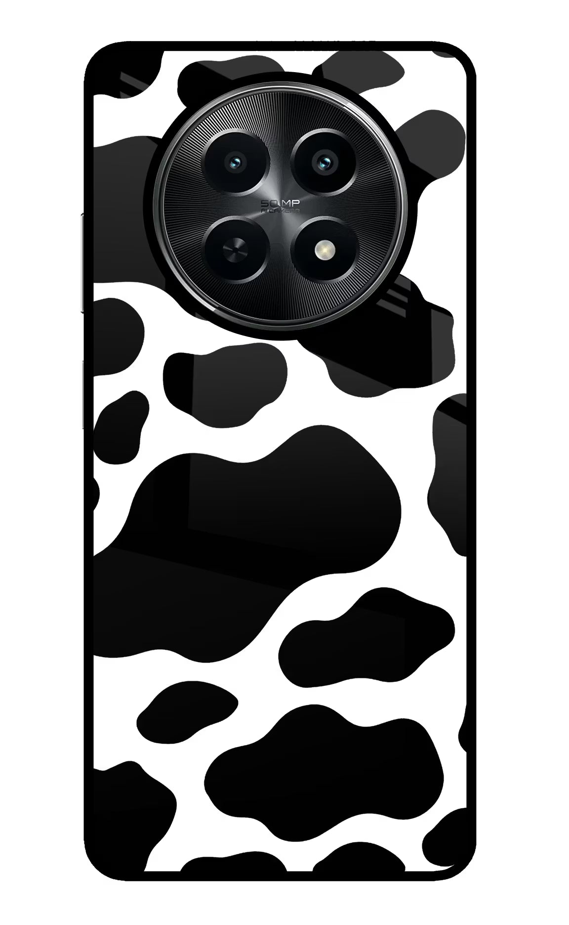 Cow Spots Realme C65 5G Glass Case Back Cover by Casekaro