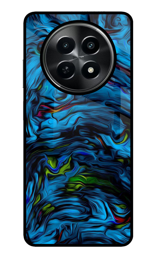 Dark Blue Abstract Realme C65 5G Glass Case