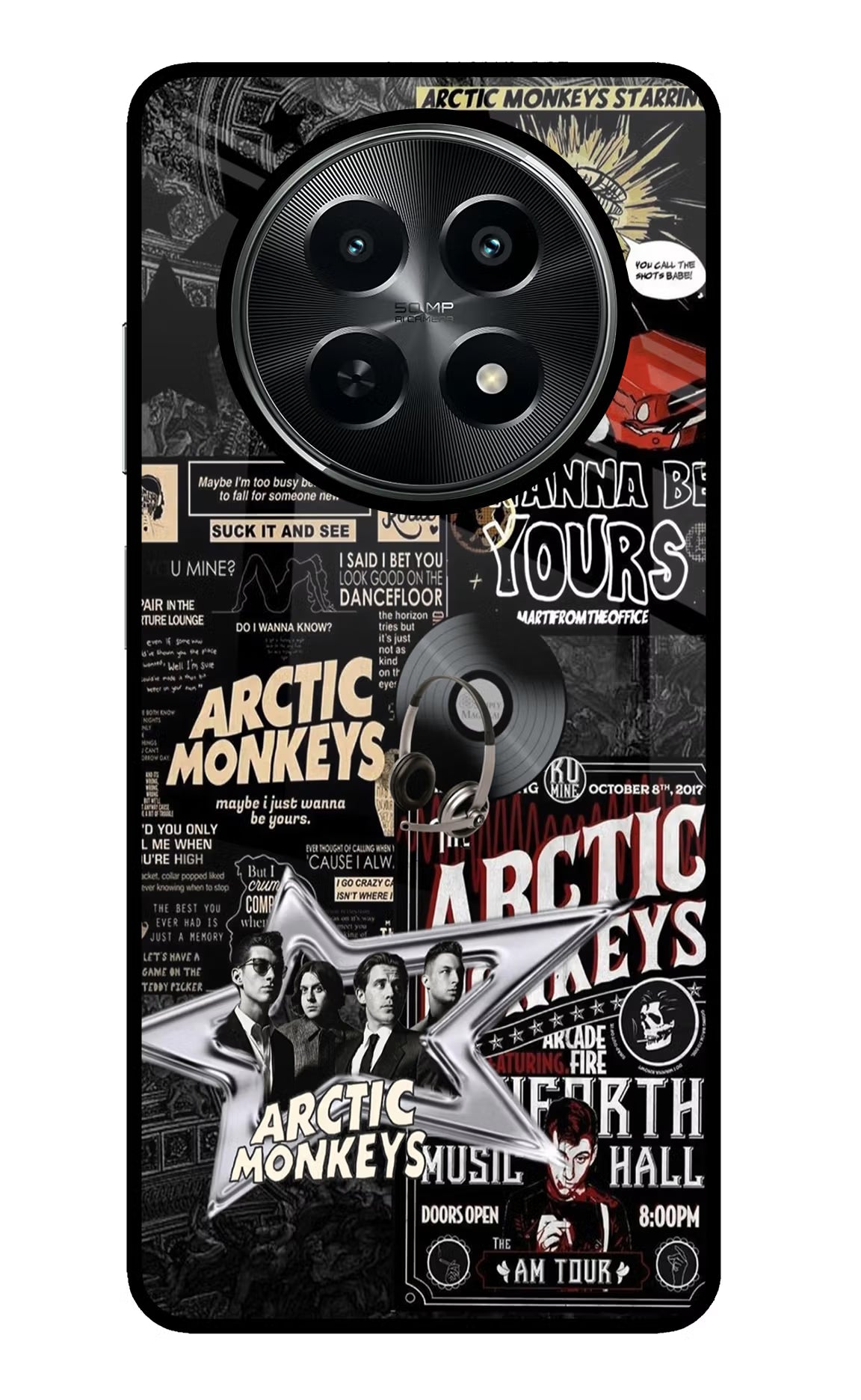 Arctic Monkeys Realme C65 5G Glass Case Back Cover by Casekaro
