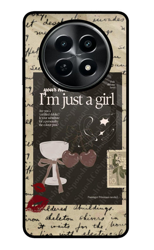 I am just a girl Realme C65 5G Glass Case