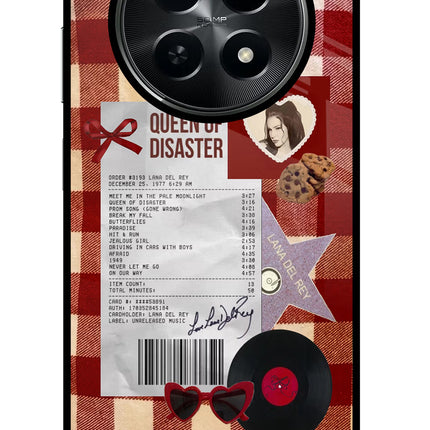 Queen of Disaster Realme C65 5G Glass Case Back Cover by Casekaro