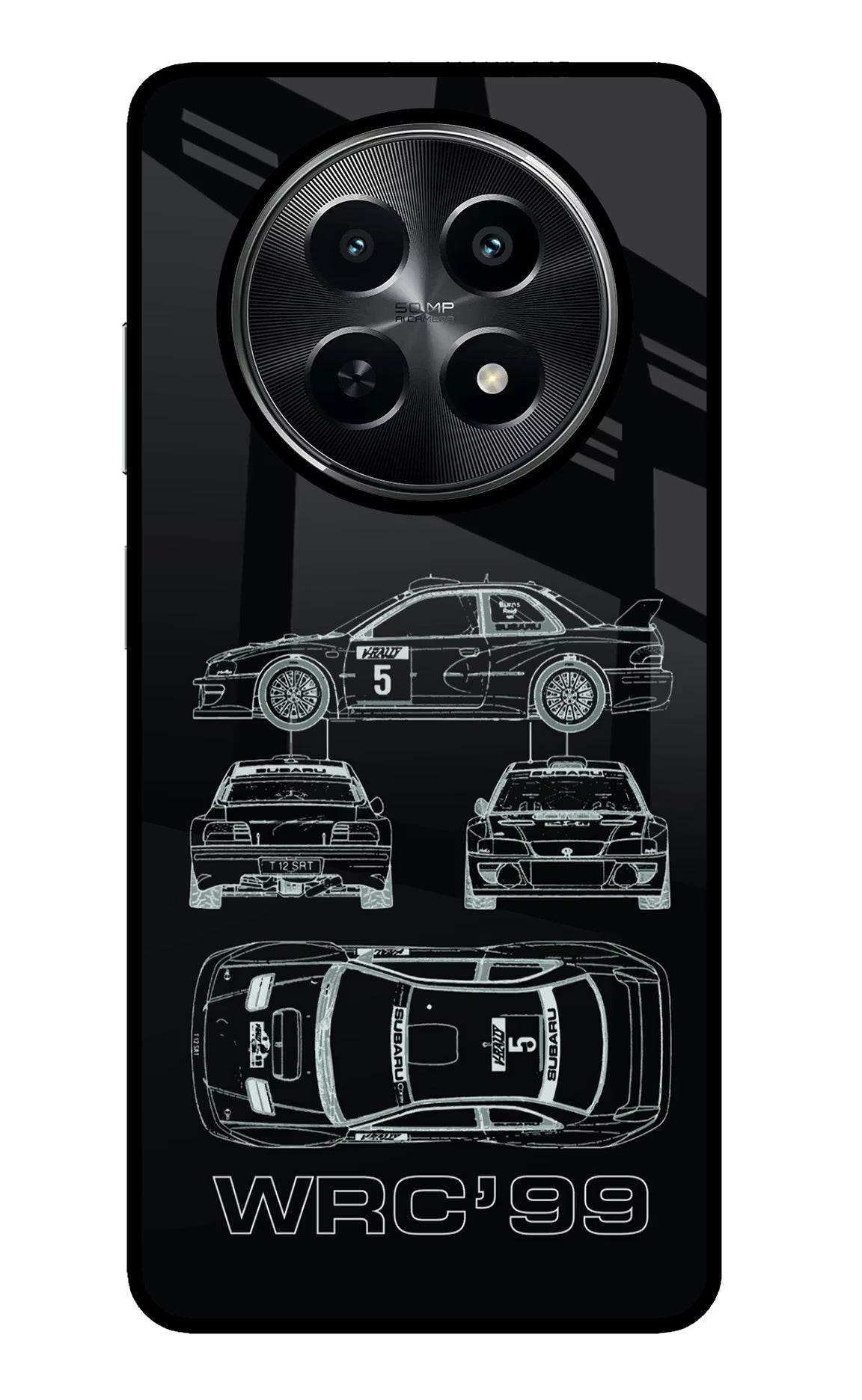 WRC'99 Realme C65 5G Glass Case Back Cover by Casekaro