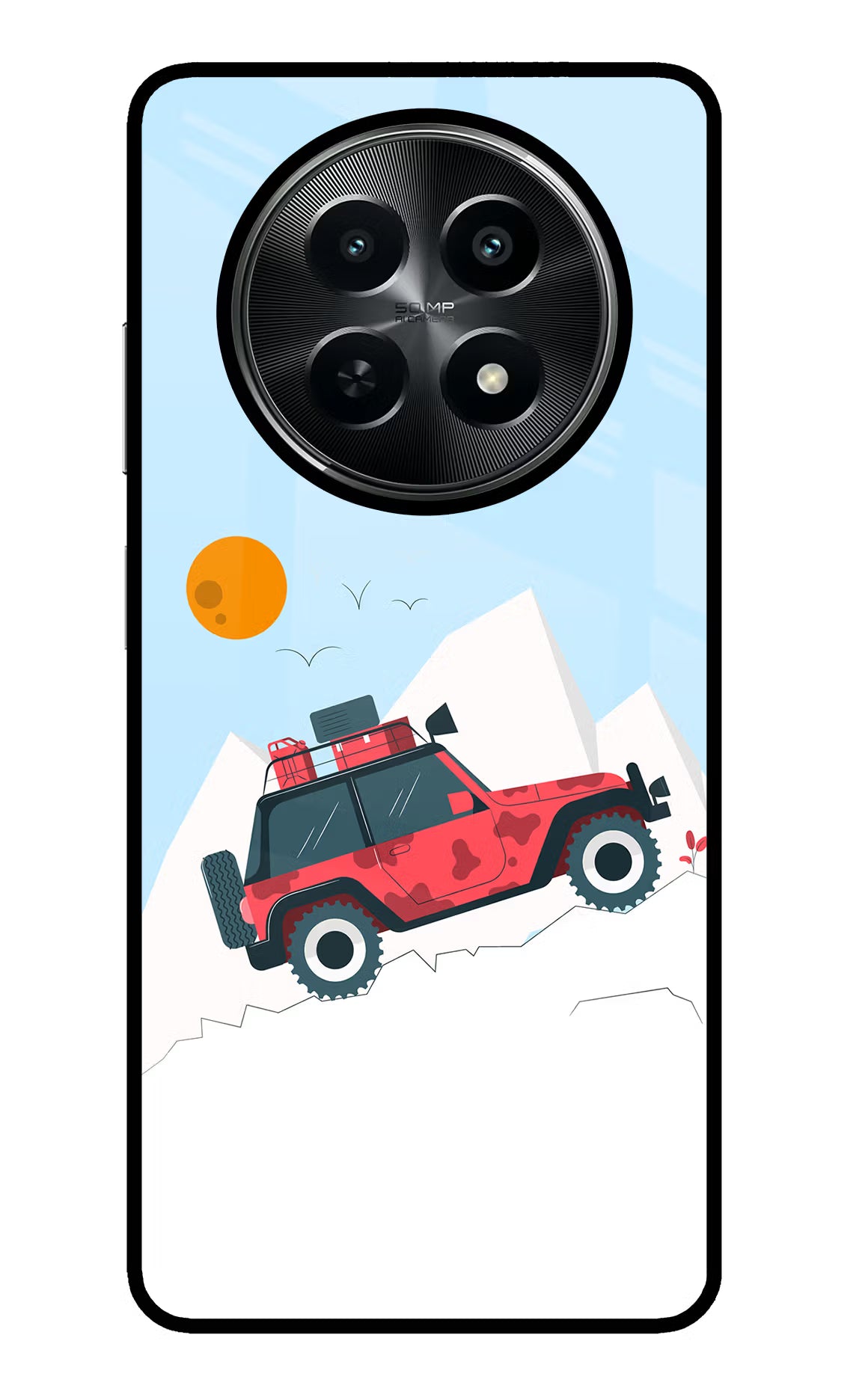 Mountain Trail Beast Realme C65 5G Glass Case Back Cover by Casekaro