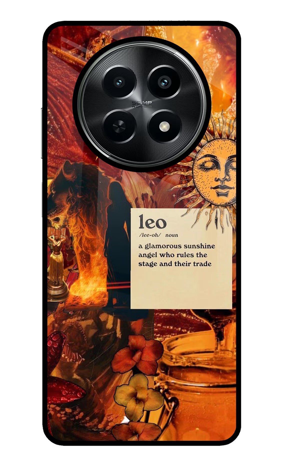 Leo Zodiac Realme C65 5G Glass Case