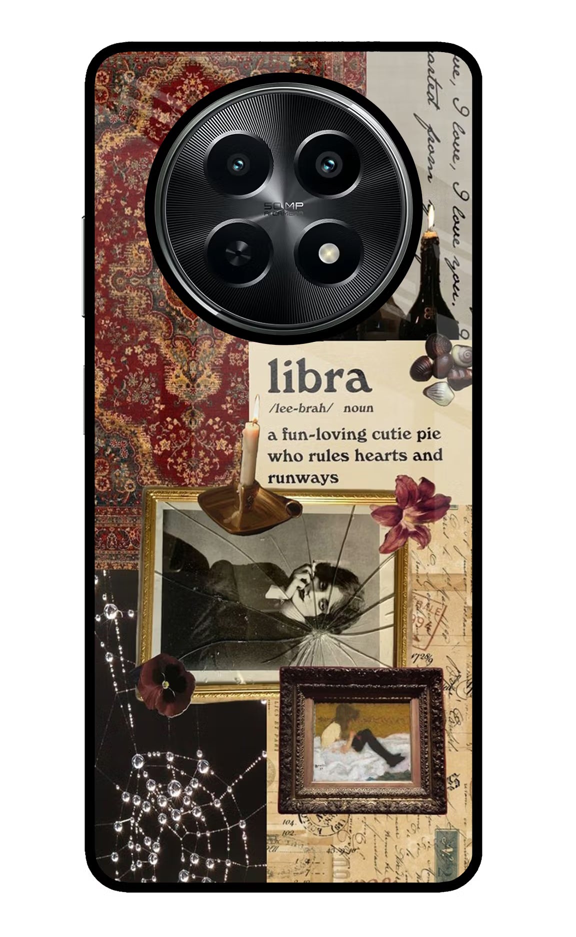Libra Zodiac Realme C65 5G Glass Case Back Cover by Casekaro