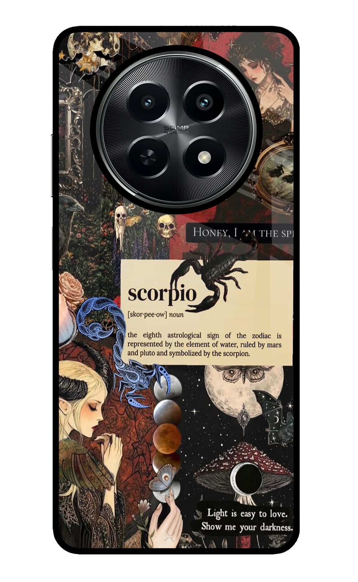 Scorpio Zodiac Realme C65 5G Glass Case Back Cover by Casekaro