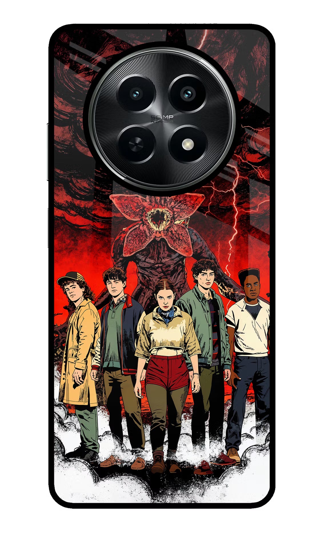 Ordinary Things Characters Realme C65 5G Glass Case Back Cover by Casekaro
