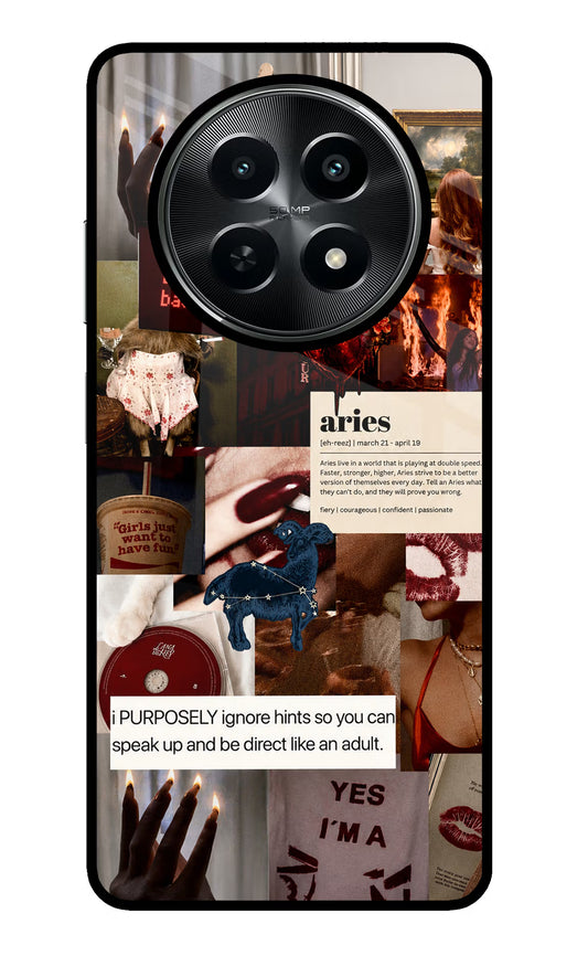 Zodiac Aries Realme C65 5G Glass Case
