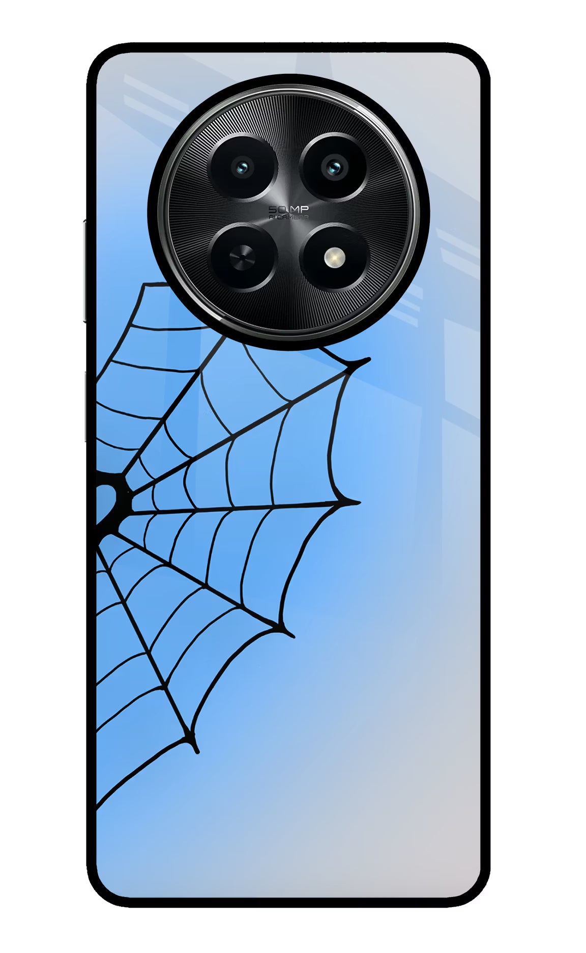 Blue Web Realme C65 5G Glass Case