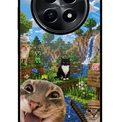 Minecraft Cat Chaos Realme C65 5G Glass Case