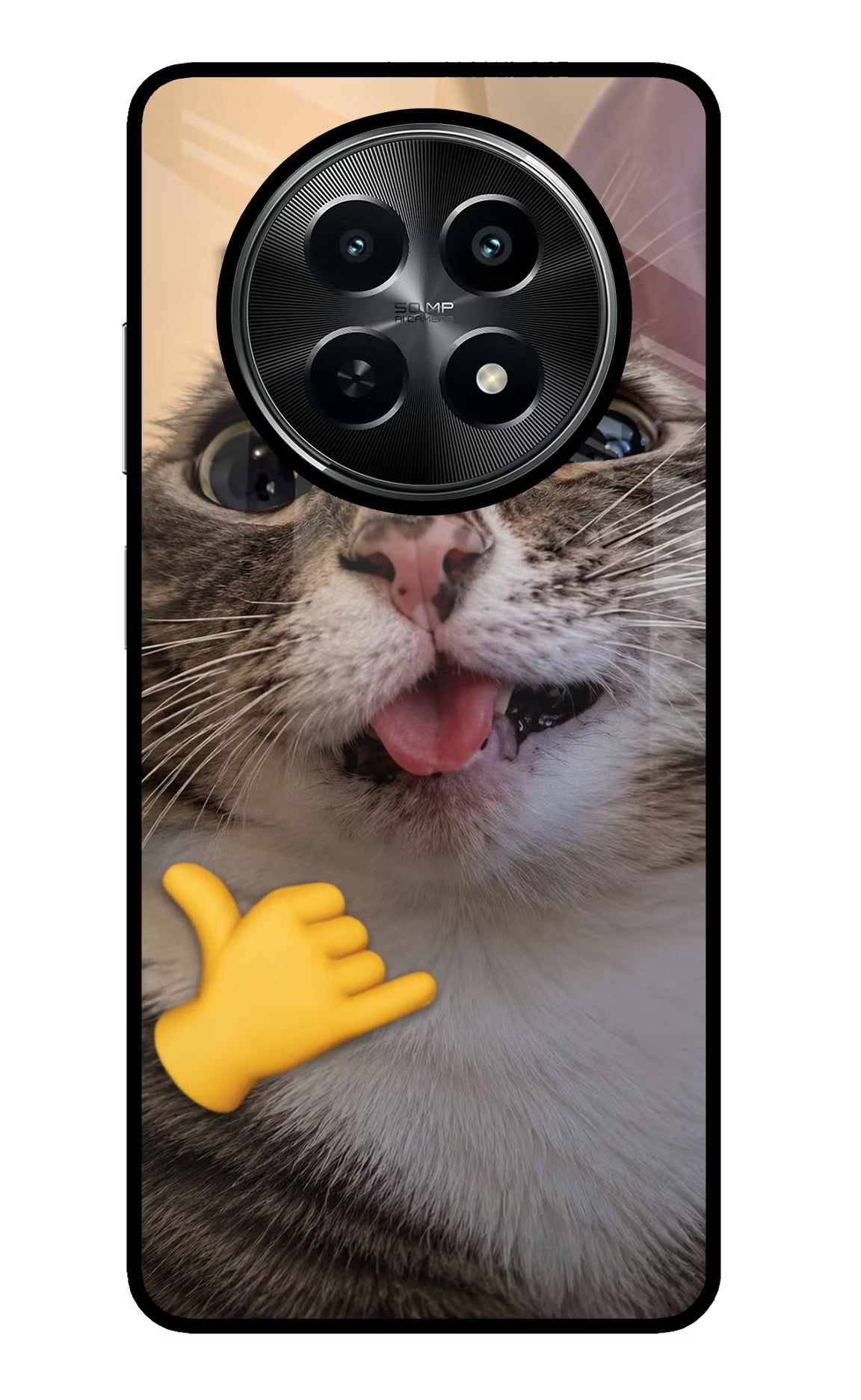 Silly Cat Call Realme C65 5G Glass Case