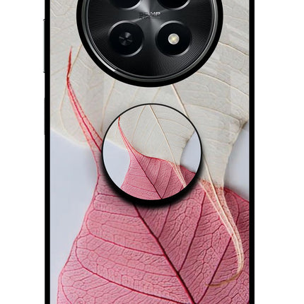 White Pink Leaf Realme C65 5G Pop Case by Casekaro