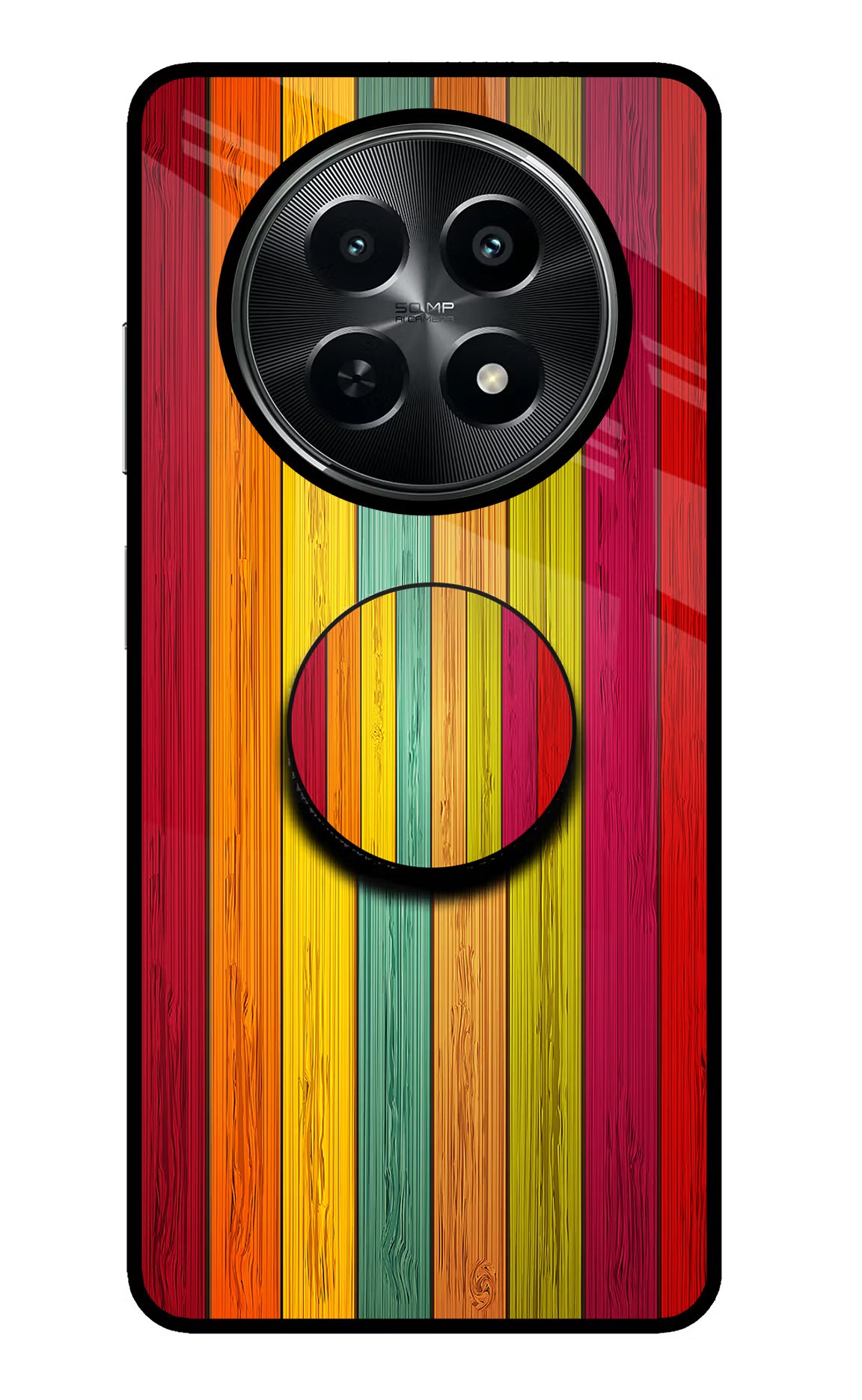 Multicolor Wooden Realme C65 5G Pop Case by Casekaro