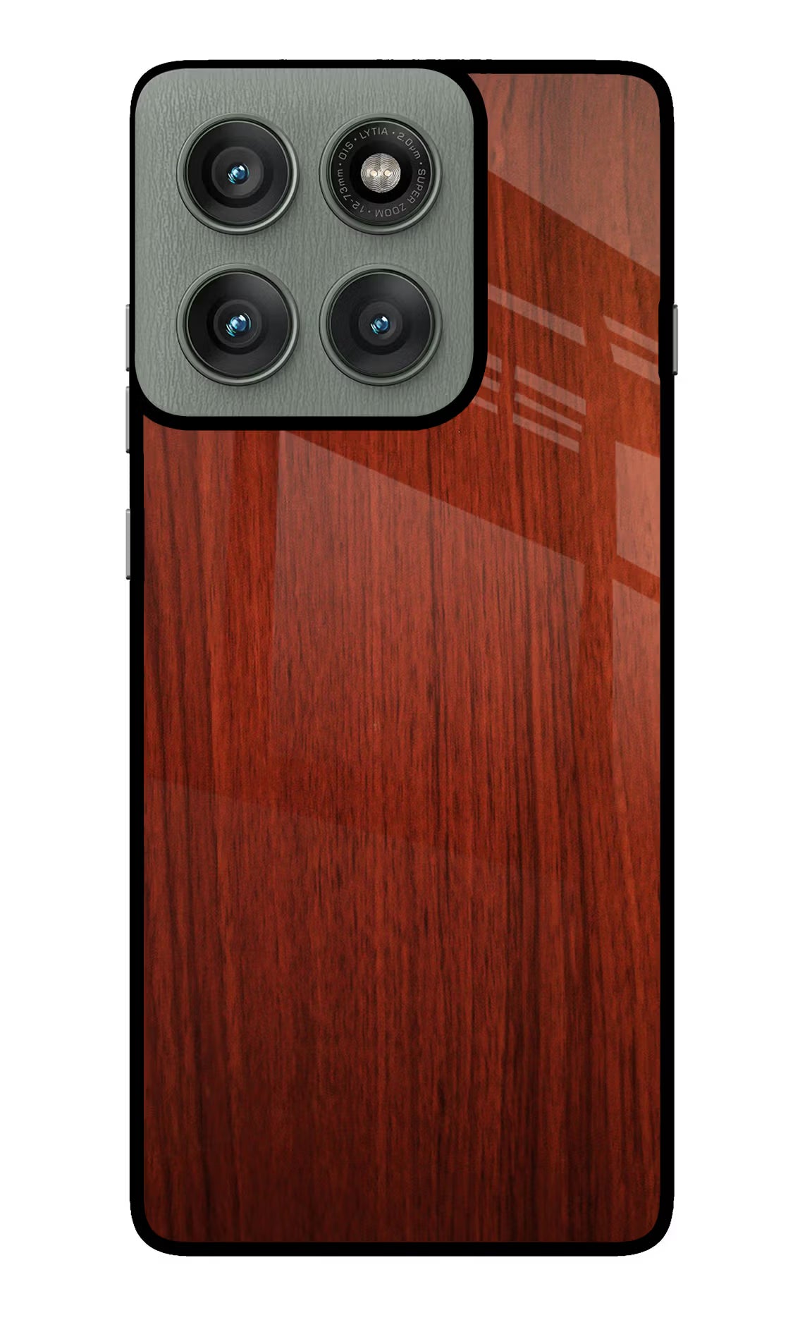 Wooden Plain Pattern Moto Edge 60 Pro Glass Case