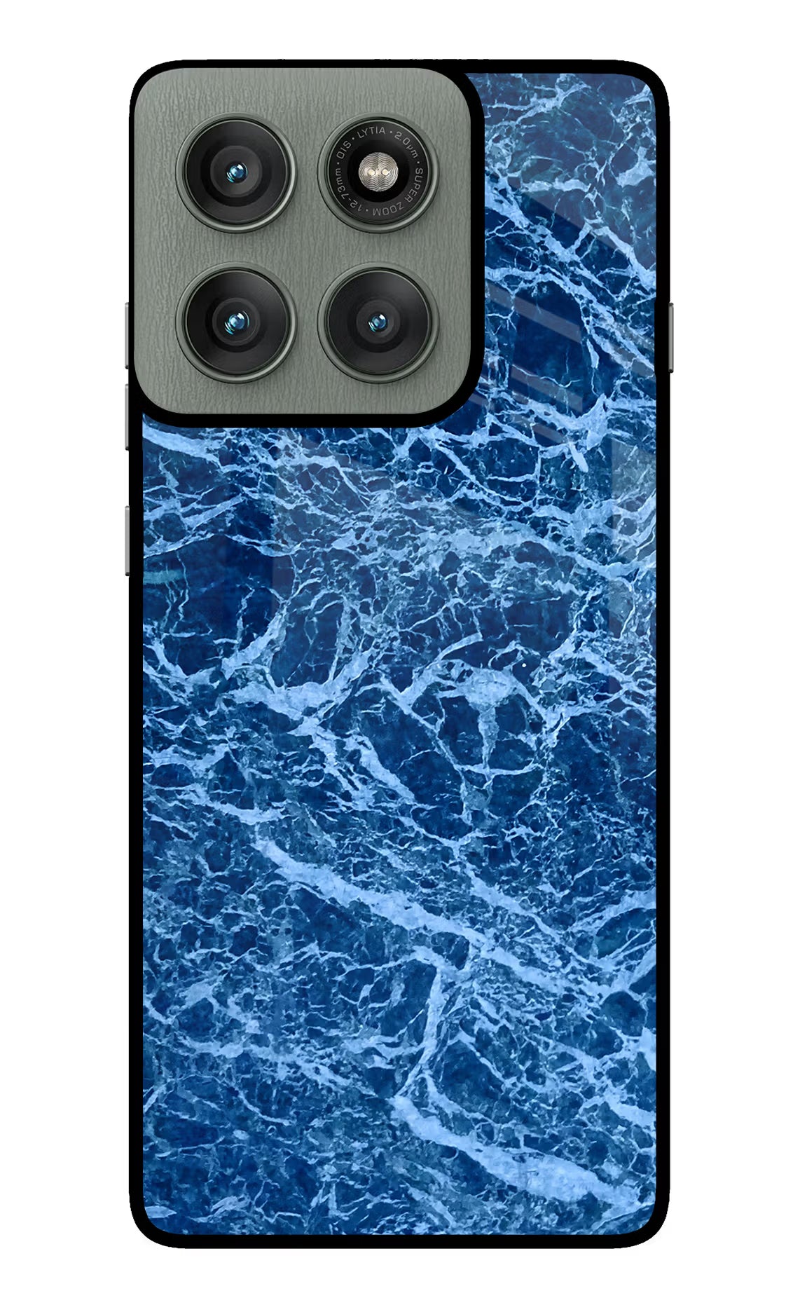 Blue Marble Moto Edge 60 Pro Glass Case Back Cover by Casekaro