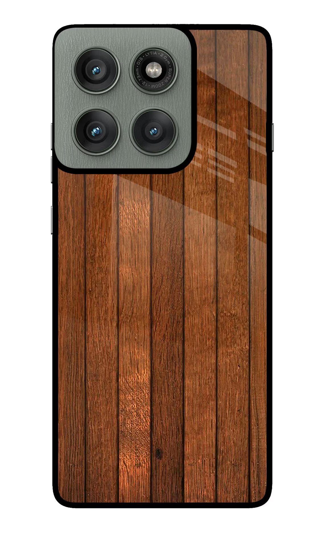 Wooden Artwork Bands Moto Edge 60 Pro Glass Case Back Cover by Casekaro