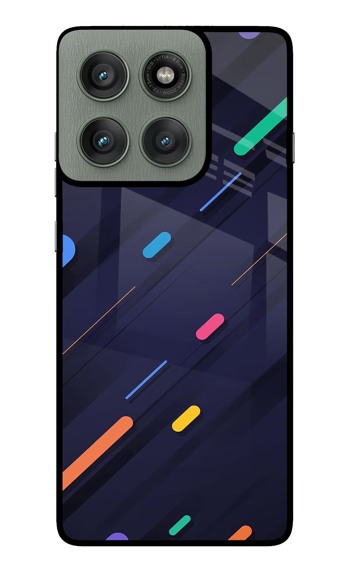 Abstract Design Moto Edge 60 Pro Glass Case Back Cover by Casekaro