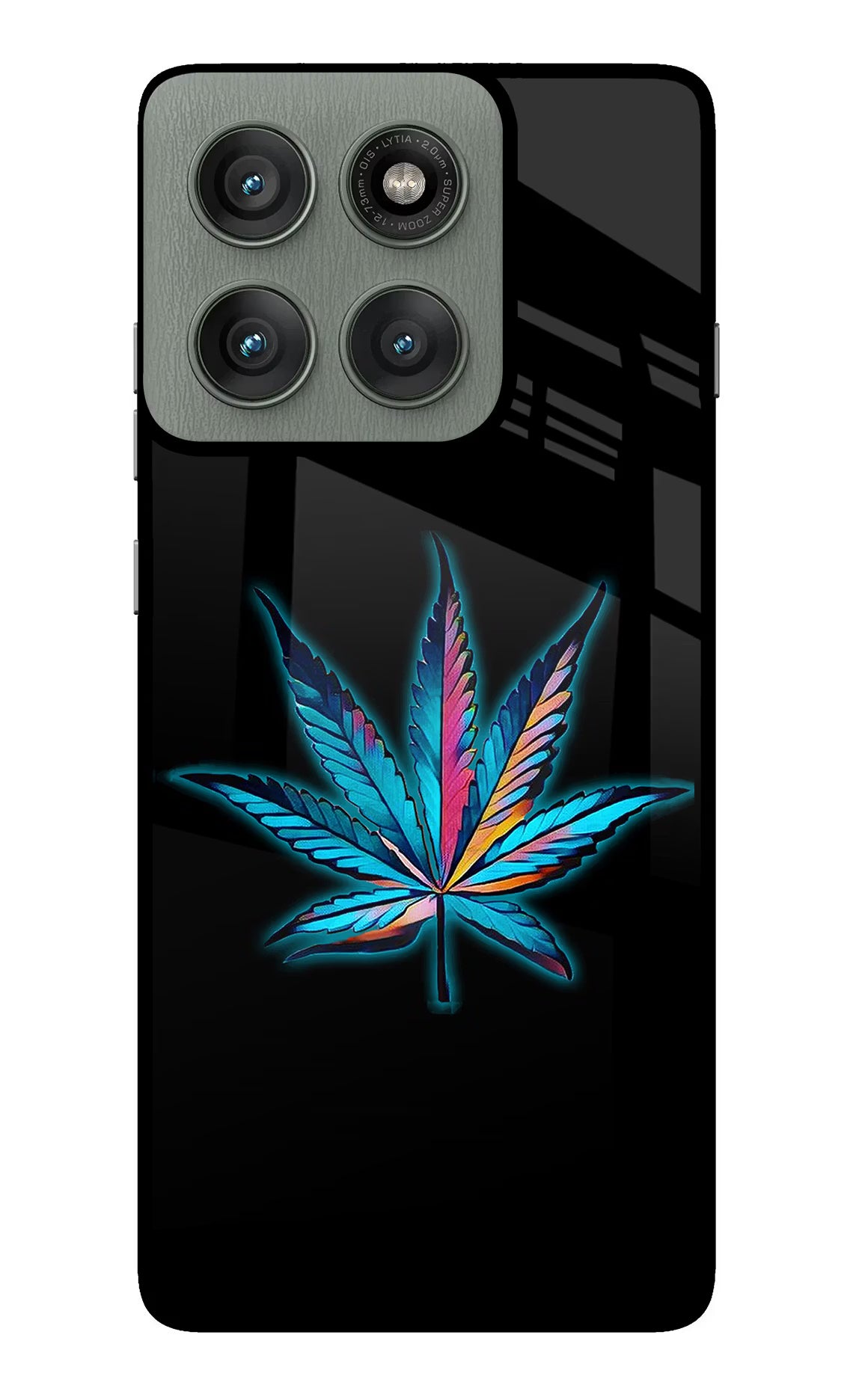 Weed Moto Edge 60 Pro Glass Case Back Cover by Casekaro