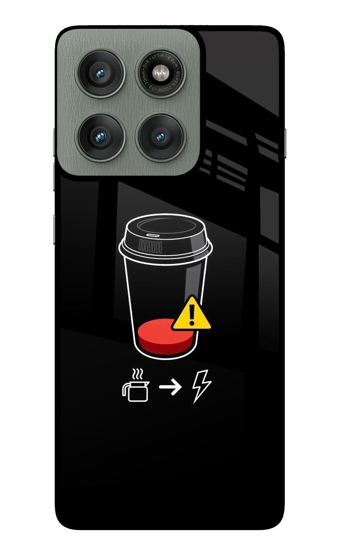 Coffee Moto Edge 60 Pro Glass Case Back Cover by Casekaro