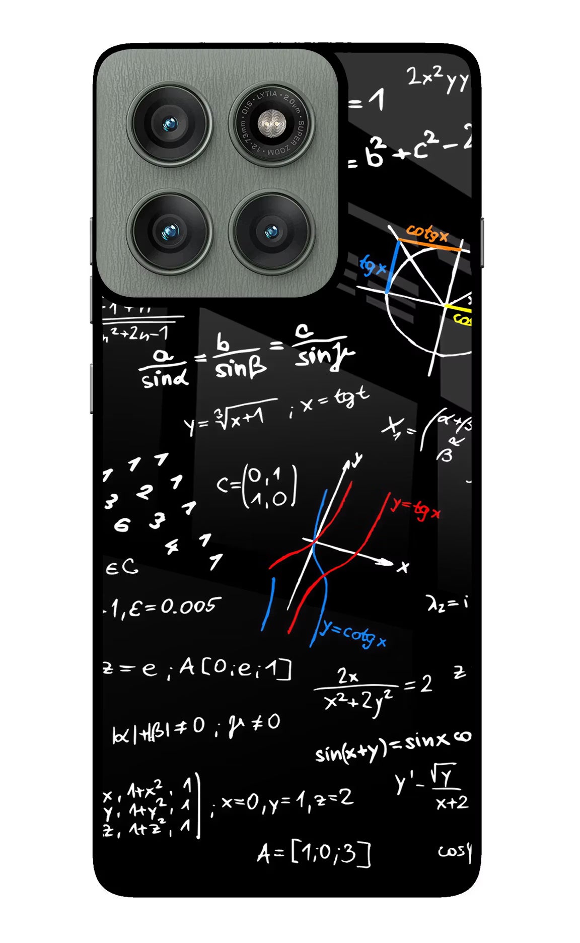 Mathematics Formula Moto Edge 60 Pro Glass Case Back Cover by Casekaro