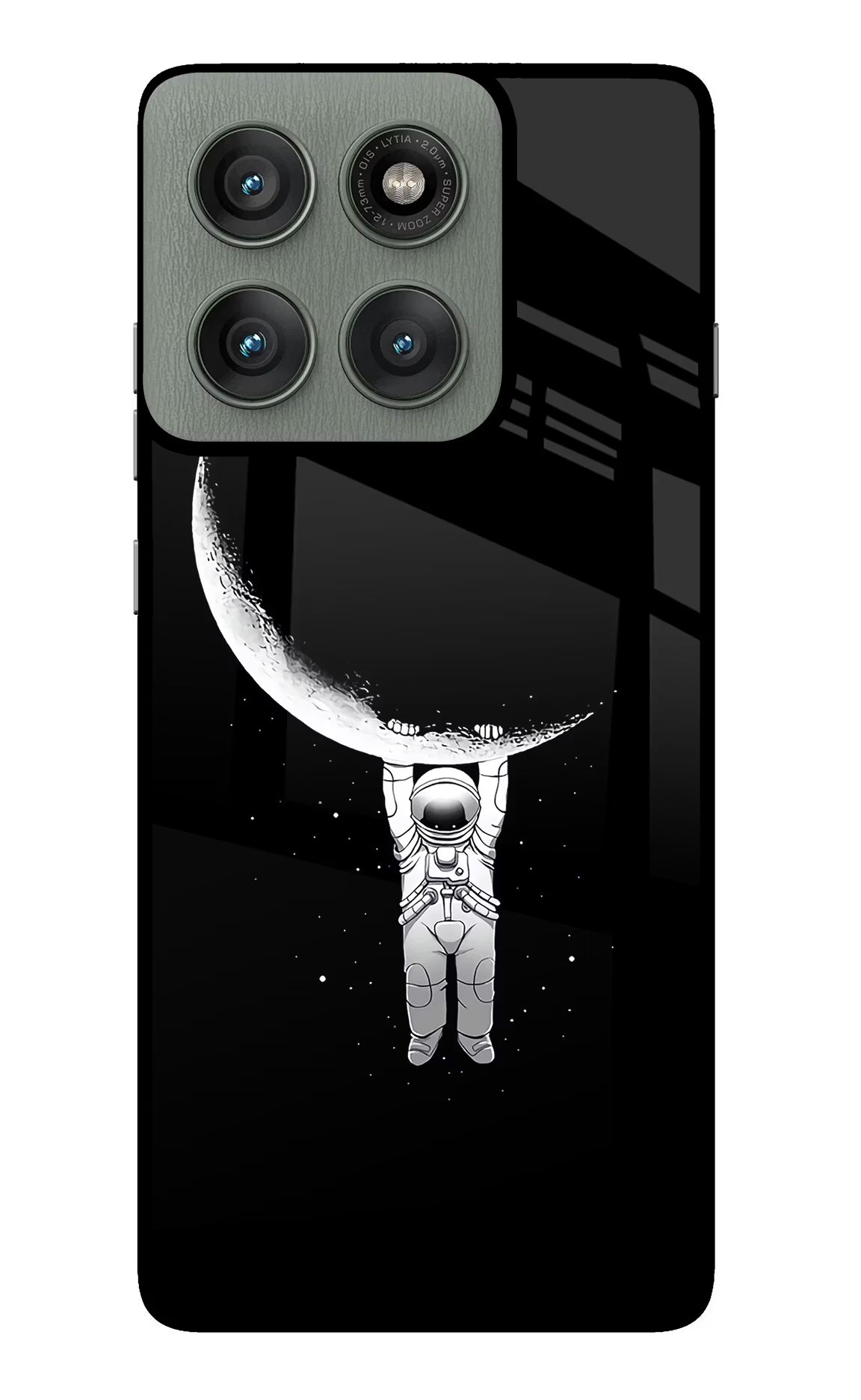 Moon Space Moto Edge 60 Pro Glass Case Back Cover by Casekaro