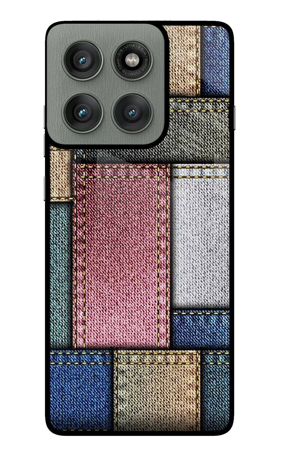 Multicolor Jeans Moto Edge 60 Pro Glass Case Back Cover by Casekaro