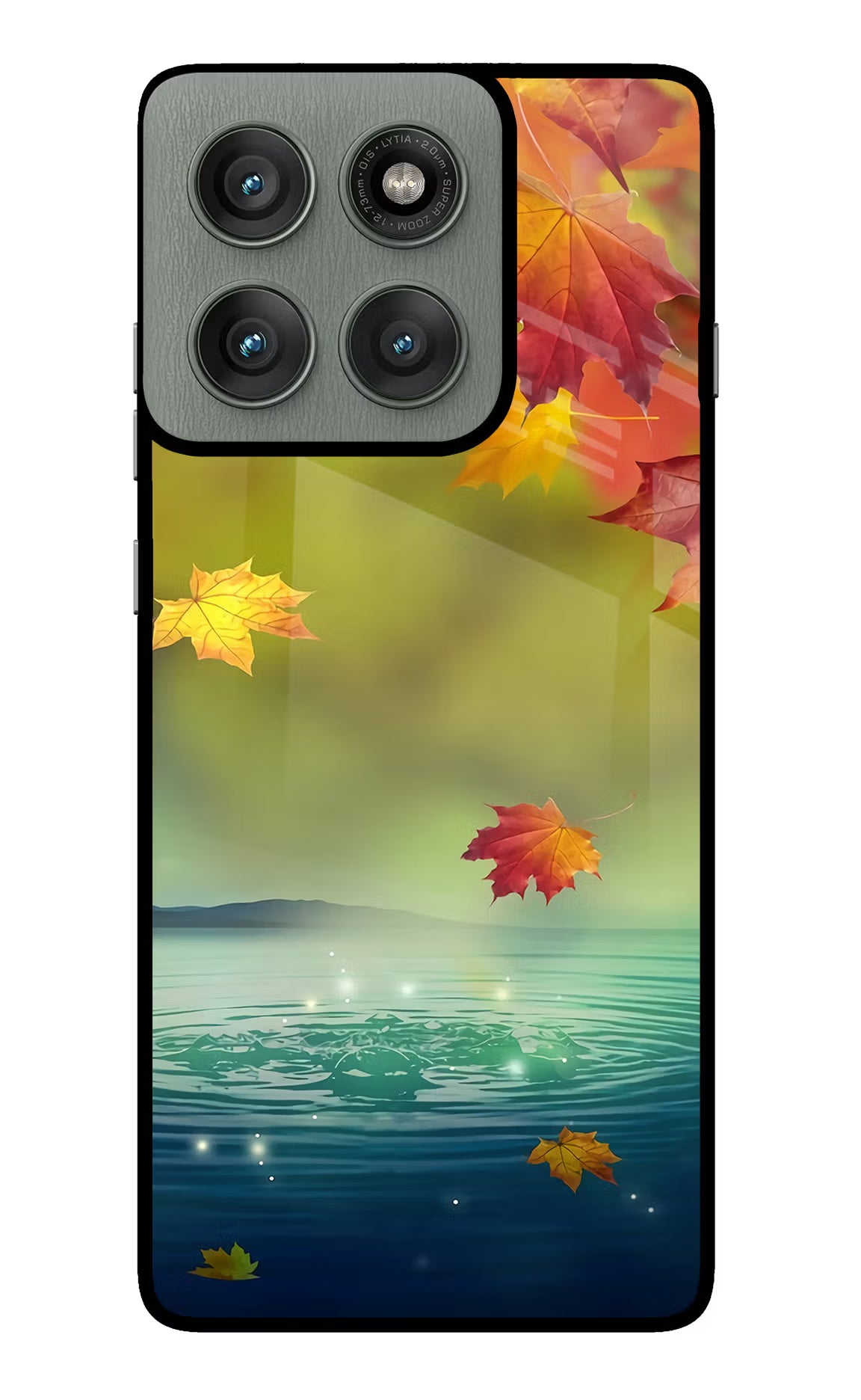 Flowers Moto Edge 60 Pro Glass Case Back Cover by Casekaro