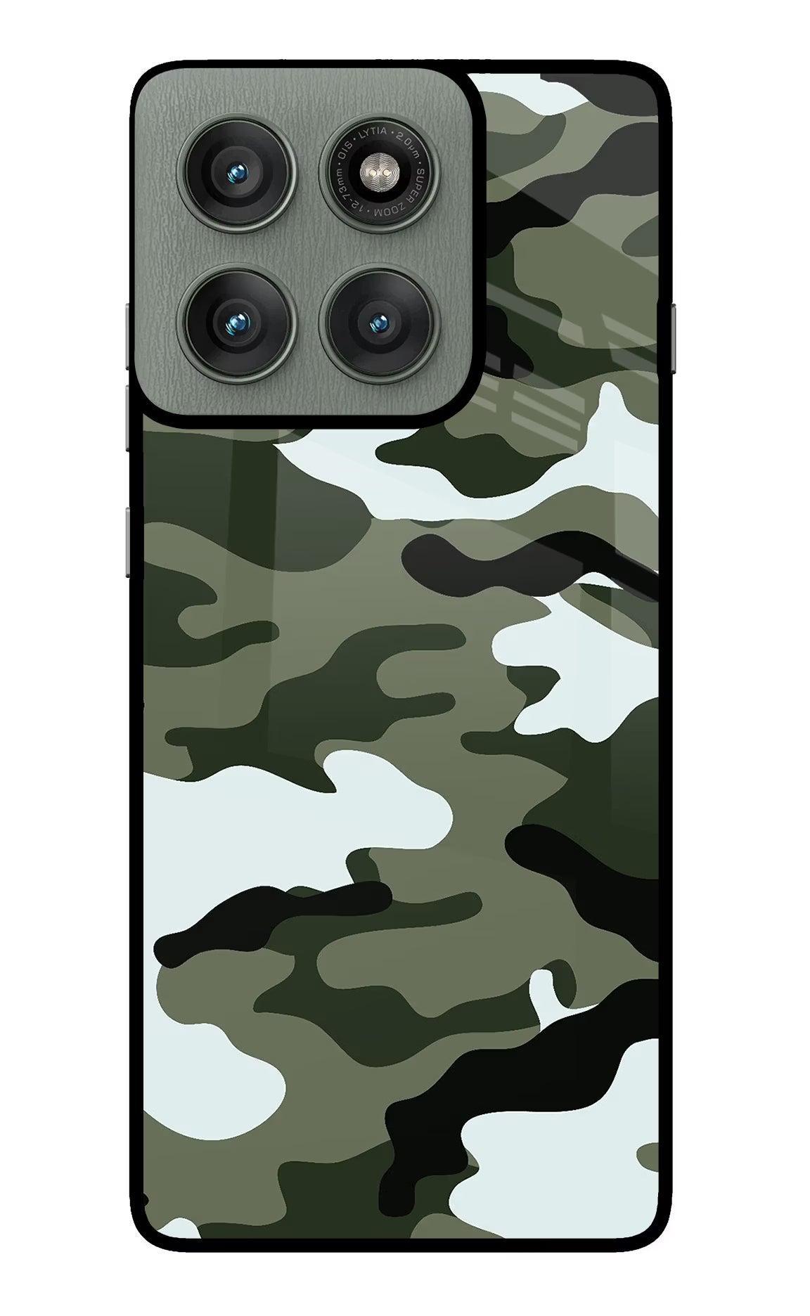Camouflage Moto Edge 60 Pro Glass Case Back Cover by Casekaro