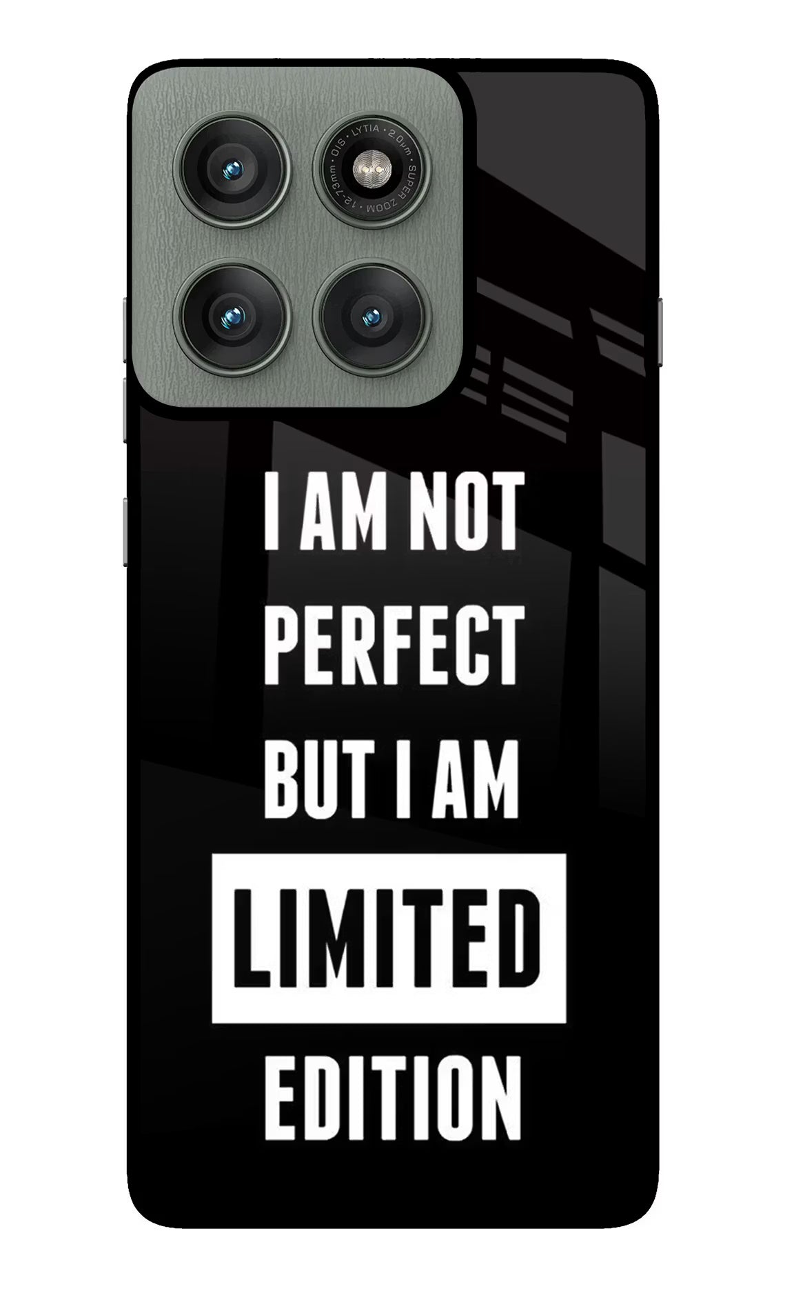 I Am Not Perfect But I Am Limited Edition Moto Edge 60 Pro Glass Case Back Cover by Casekaro