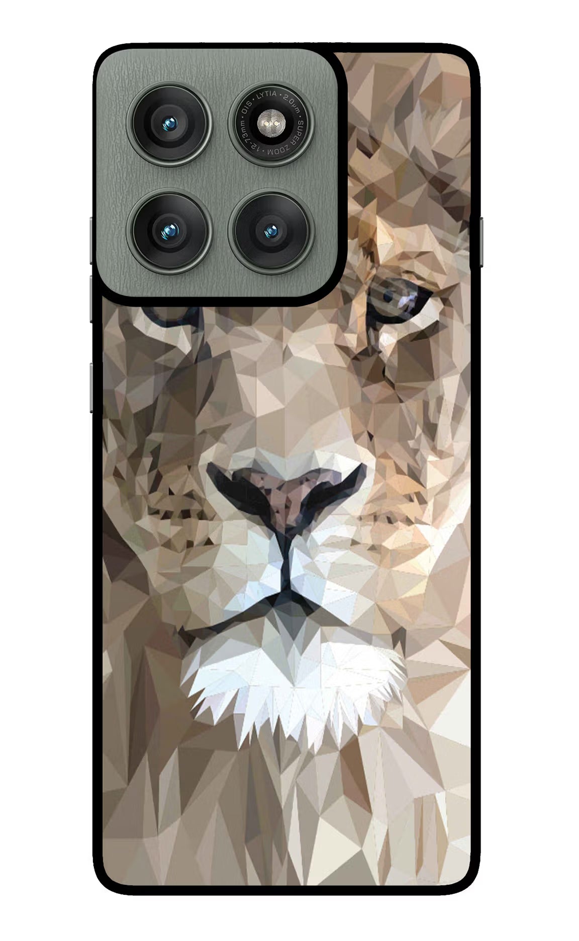 Lion Art Moto Edge 60 Pro Glass Case Back Cover by Casekaro