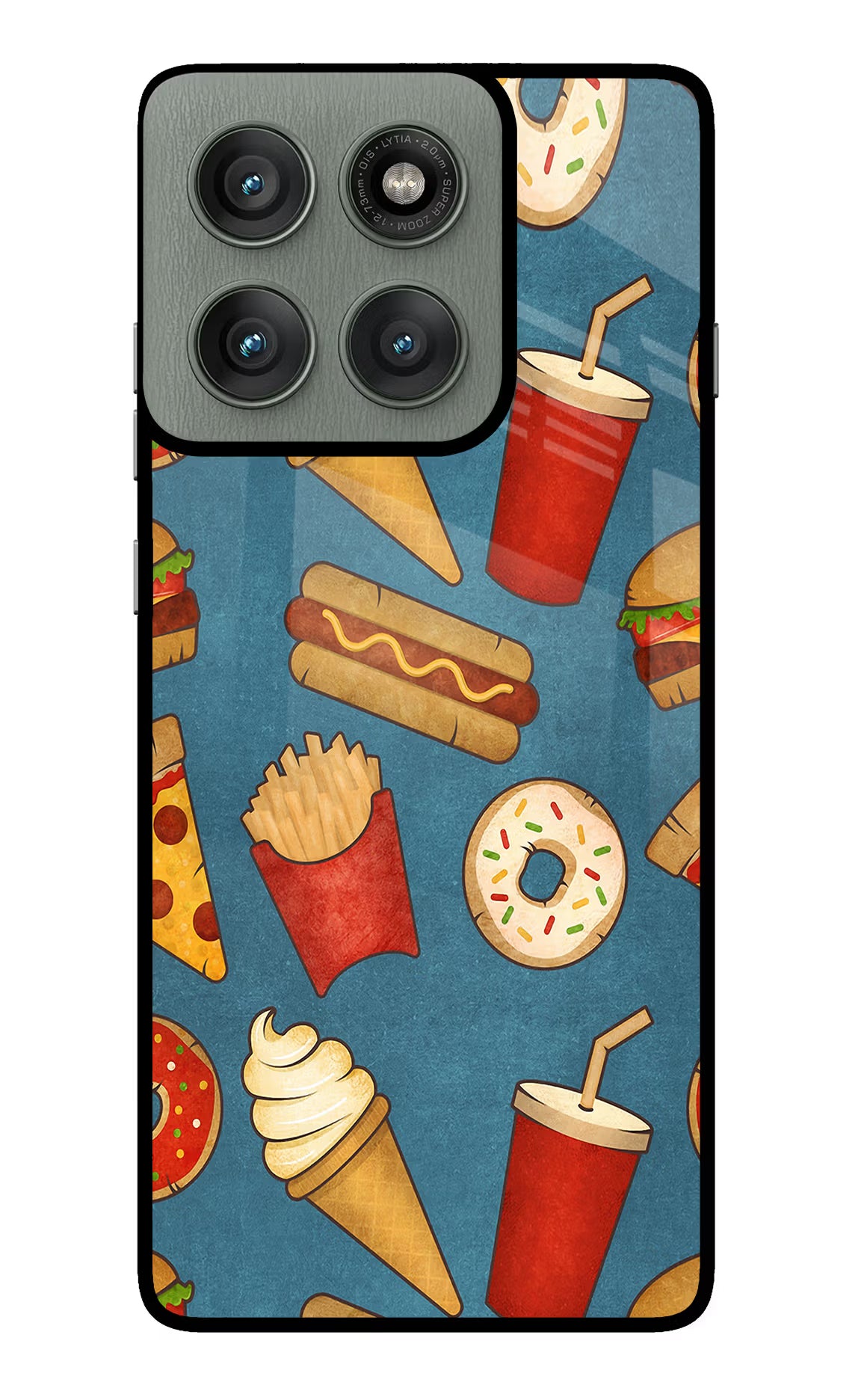 Foodie Moto Edge 60 Pro Glass Case Back Cover by Casekaro