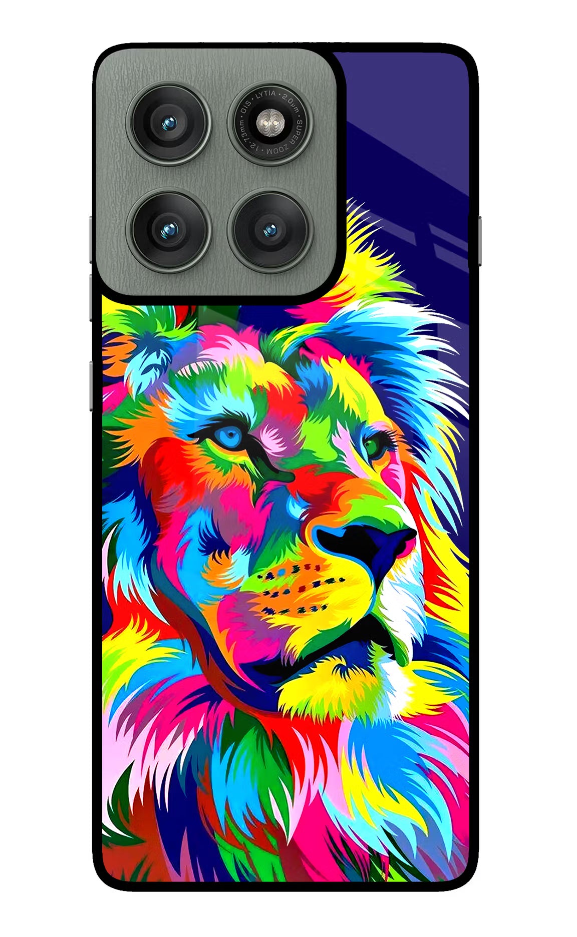 Vector Art Lion Moto Edge 60 Pro Glass Case
