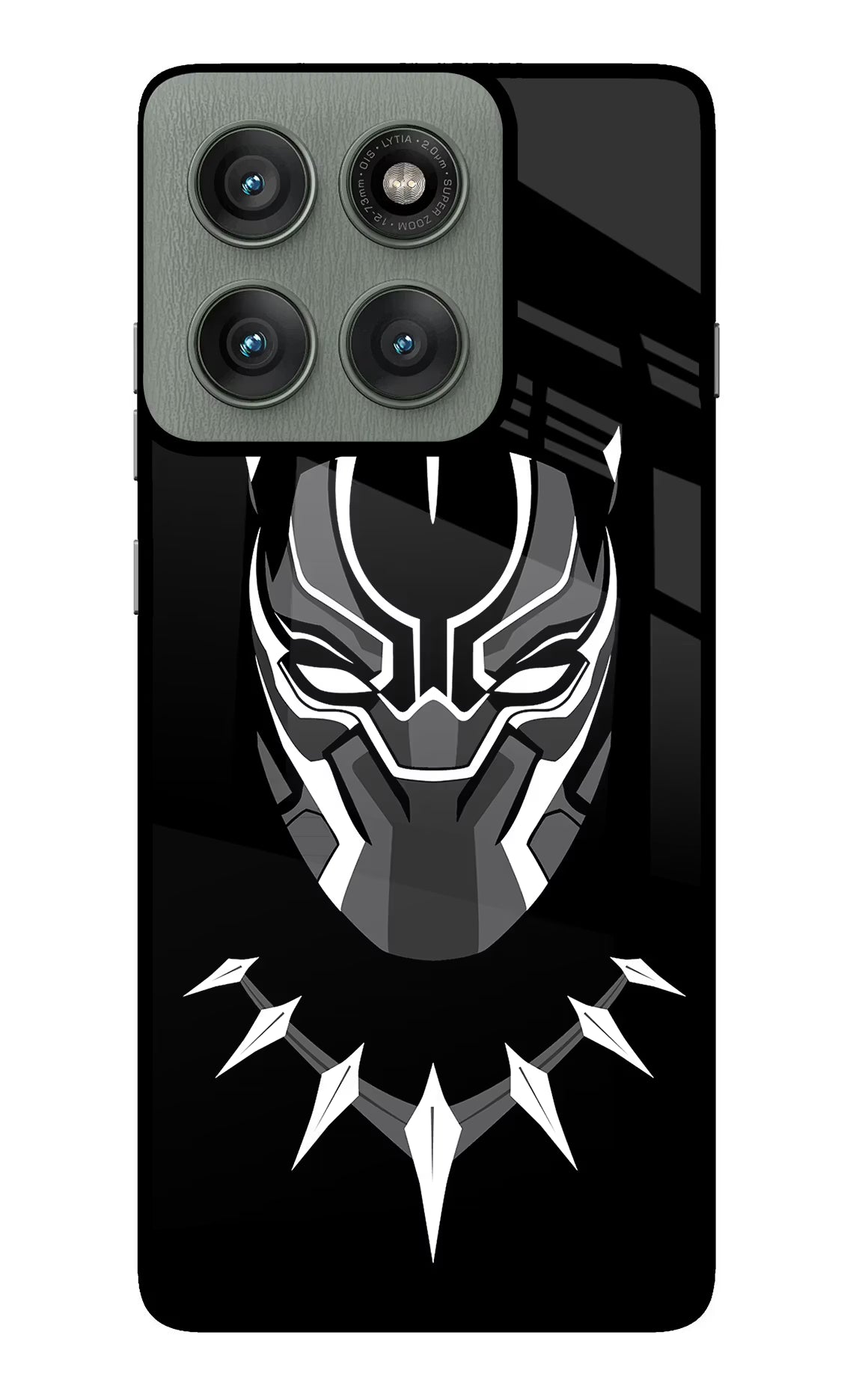 Black Panther Moto Edge 60 Pro Glass Case Back Cover by Casekaro
