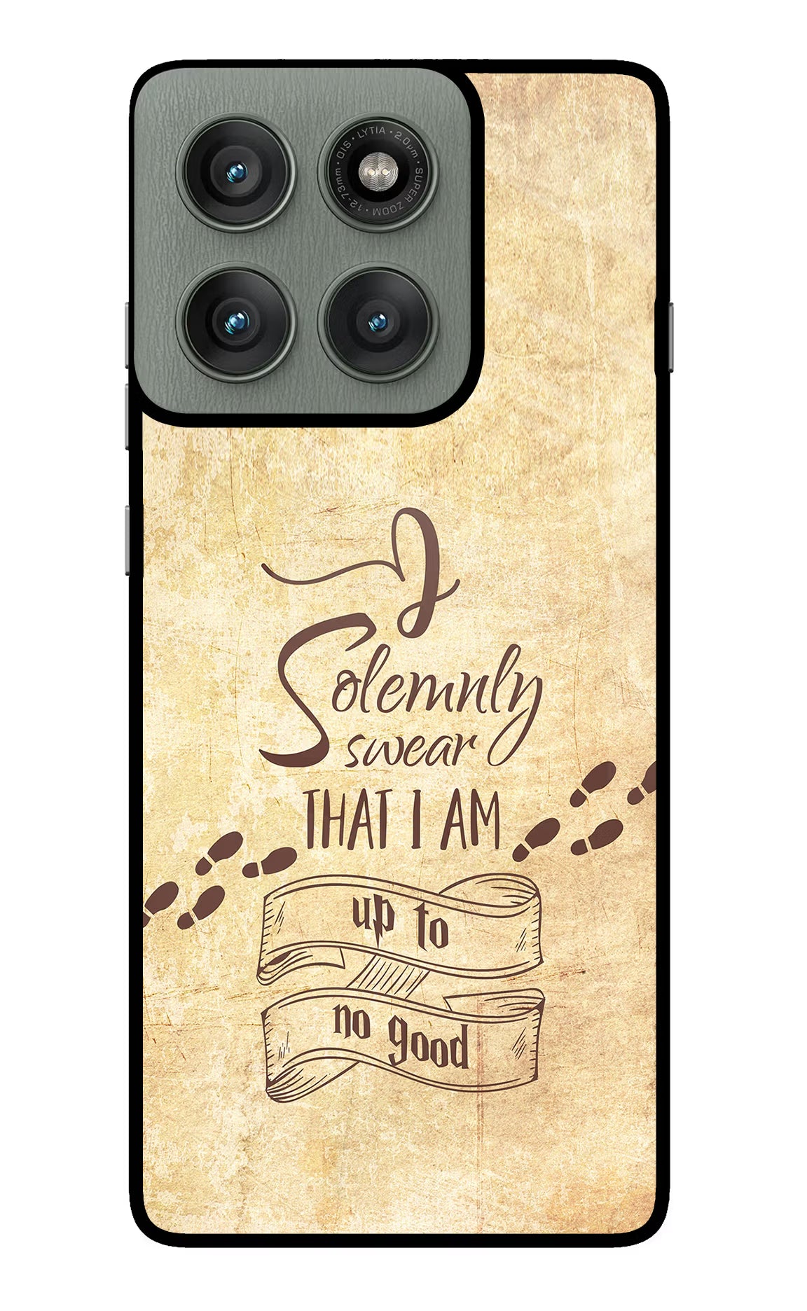 I Solemnly swear that i up to no good Moto Edge 60 Pro Glass Case Back Cover by Casekaro