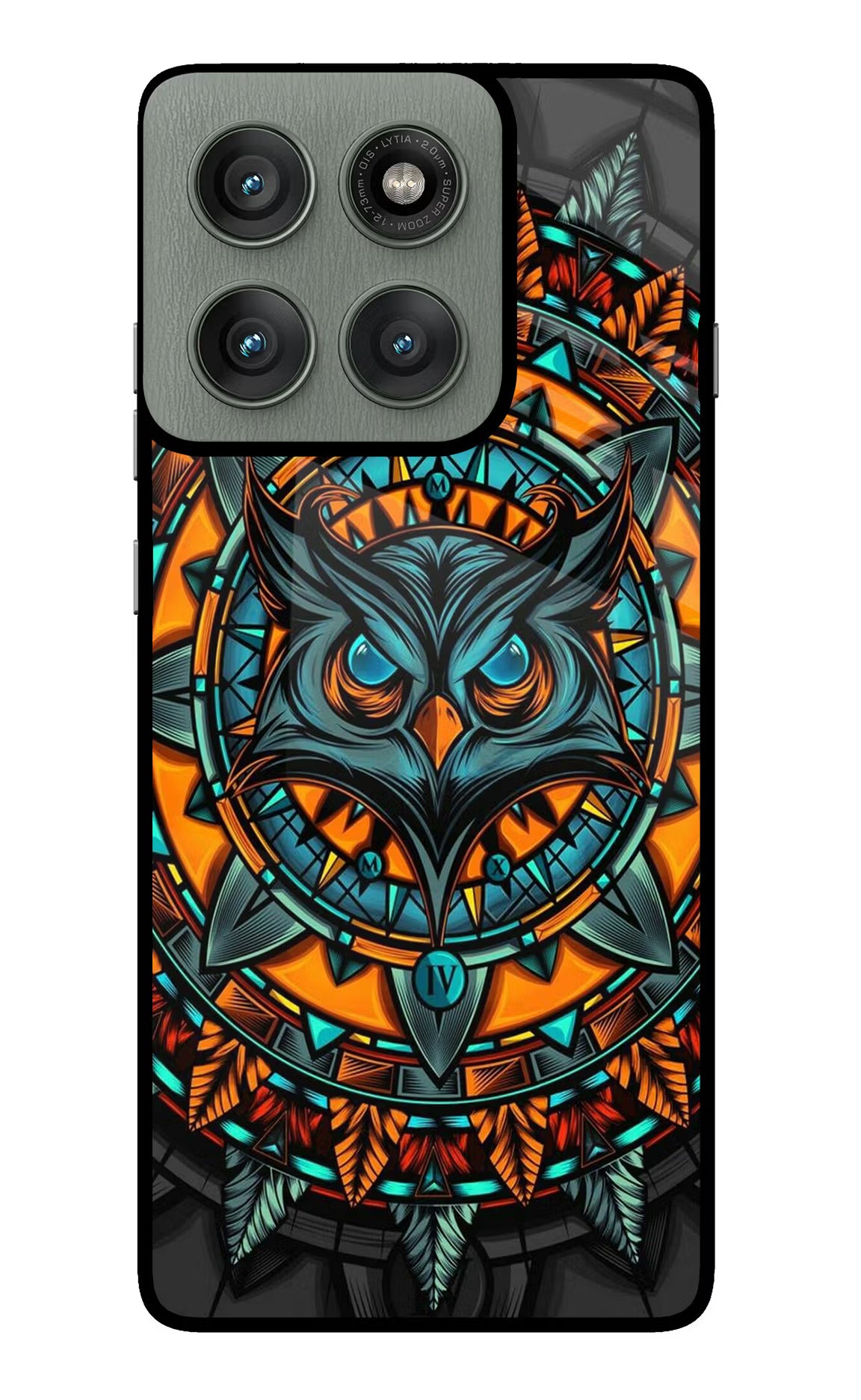 Angry Owl Art Moto Edge 60 Pro Glass Case Back Cover by Casekaro