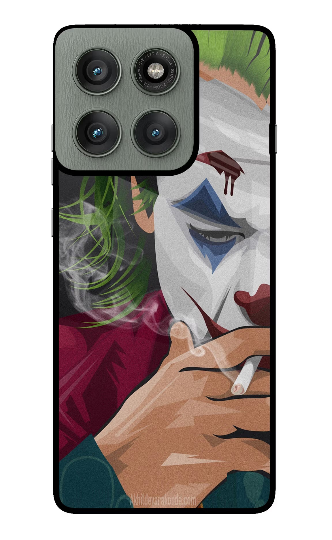 Joker Smoking Moto Edge 60 Pro Glass Case Back Cover by Casekaro