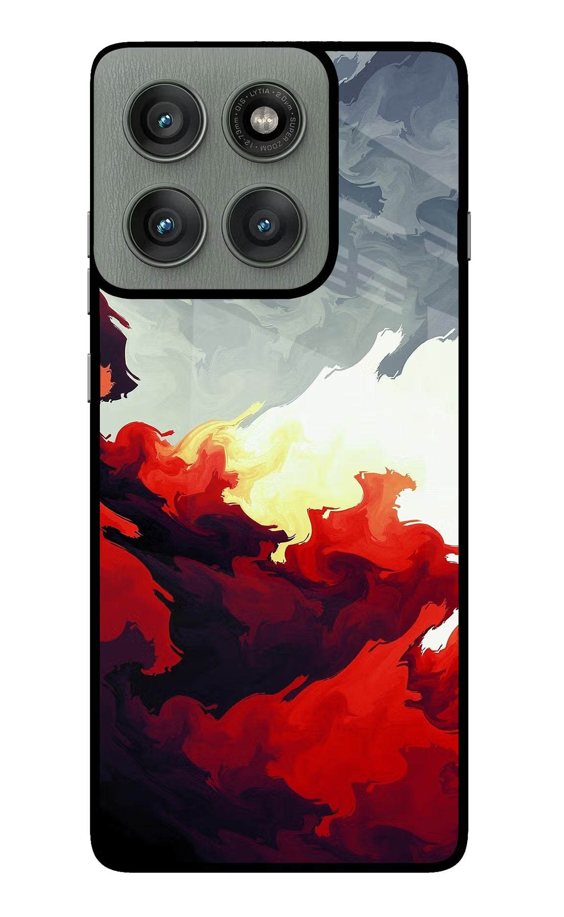 Fire Cloud Moto Edge 60 Pro Glass Case Back Cover by Casekaro