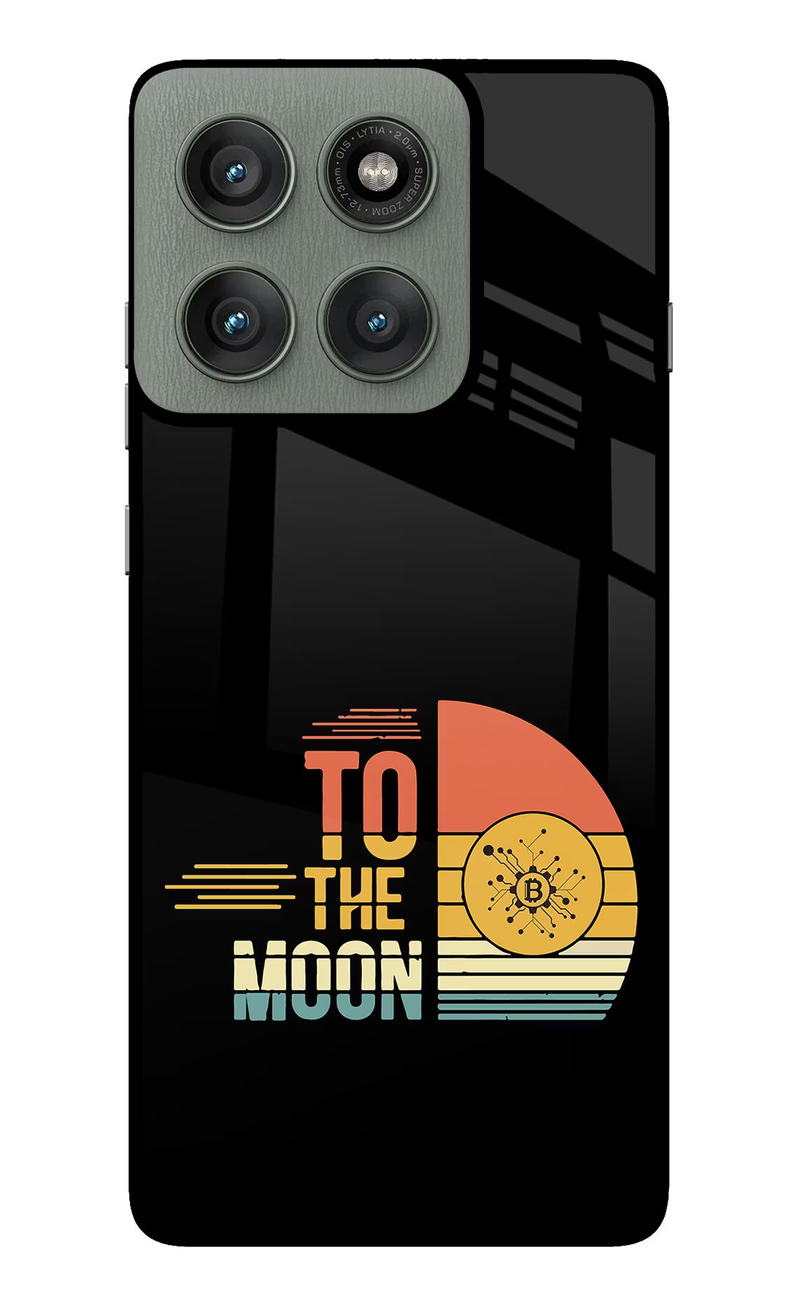To the Moon Moto Edge 60 Pro Glass Case Back Cover by Casekaro