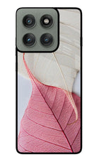 White Pink Leaf Moto Edge 60 Pro Glass Case
