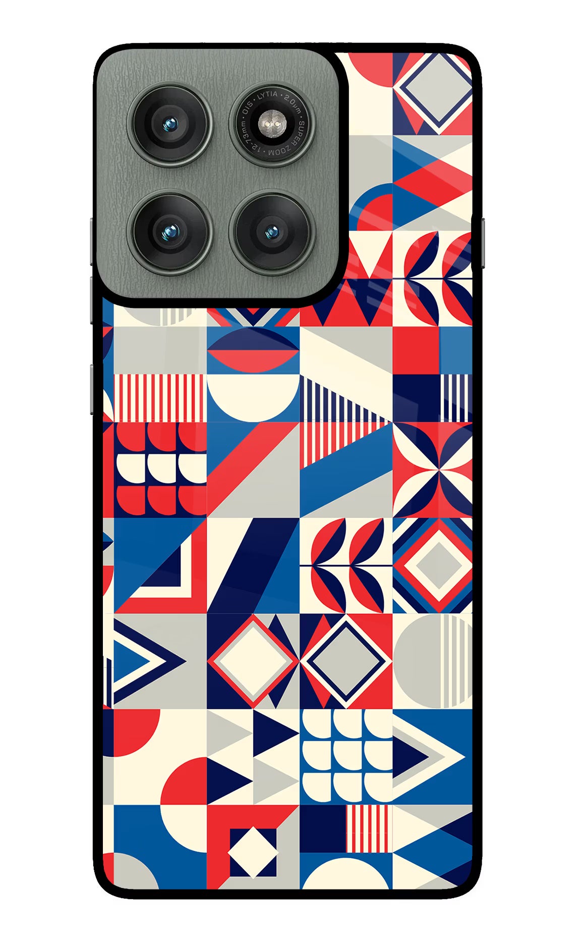 Colorful Pattern Moto Edge 60 Pro Glass Case Back Cover by Casekaro