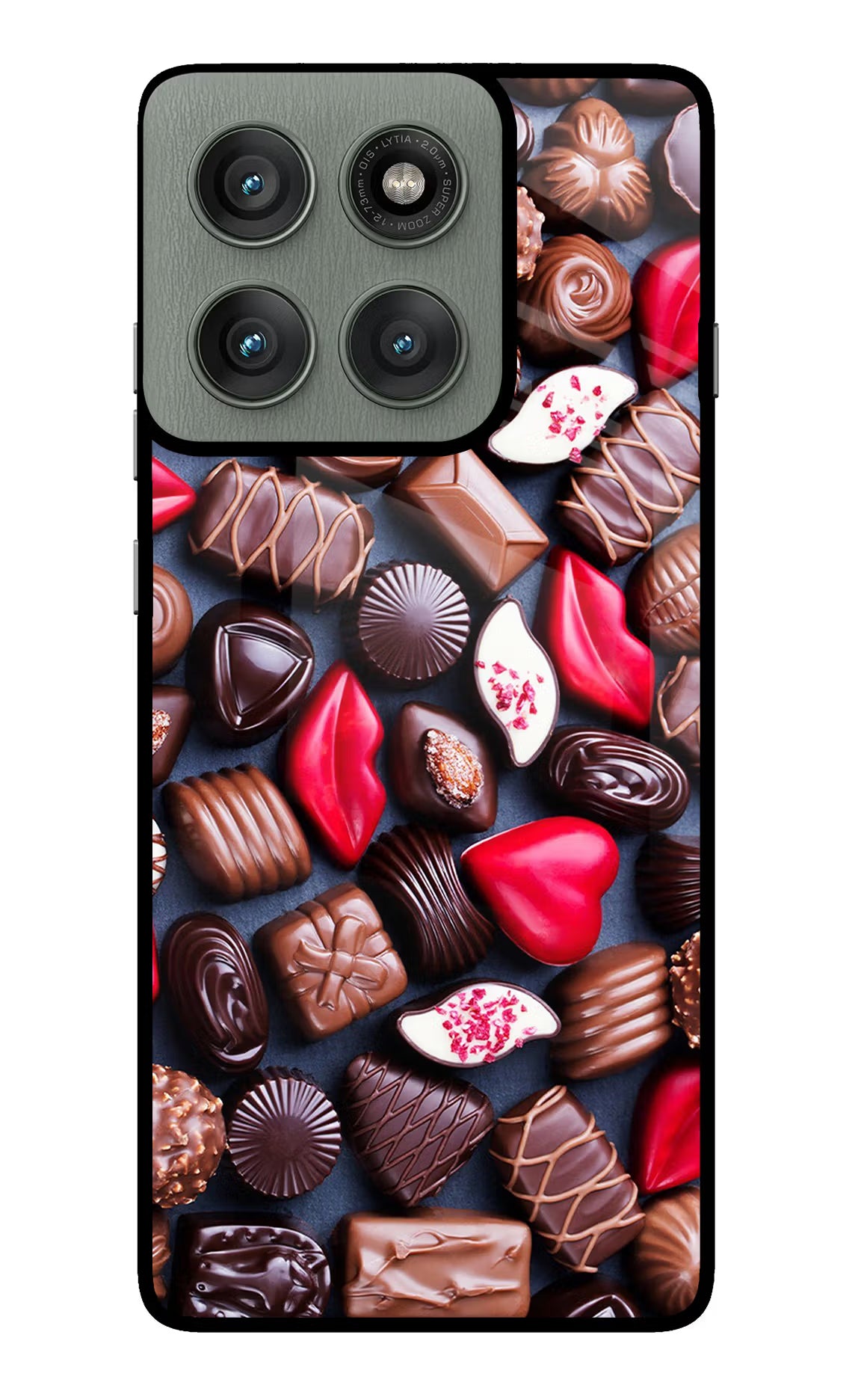 Chocolates Moto Edge 60 Pro Glass Case