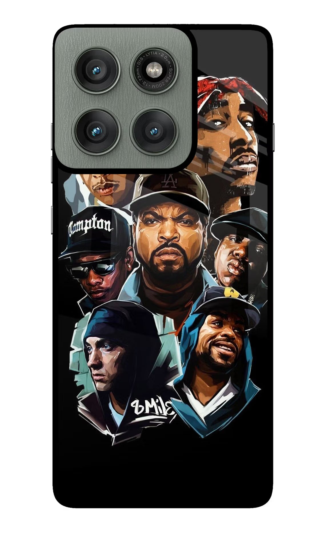 Rappers Moto Edge 60 Pro Glass Case Back Cover by Casekaro