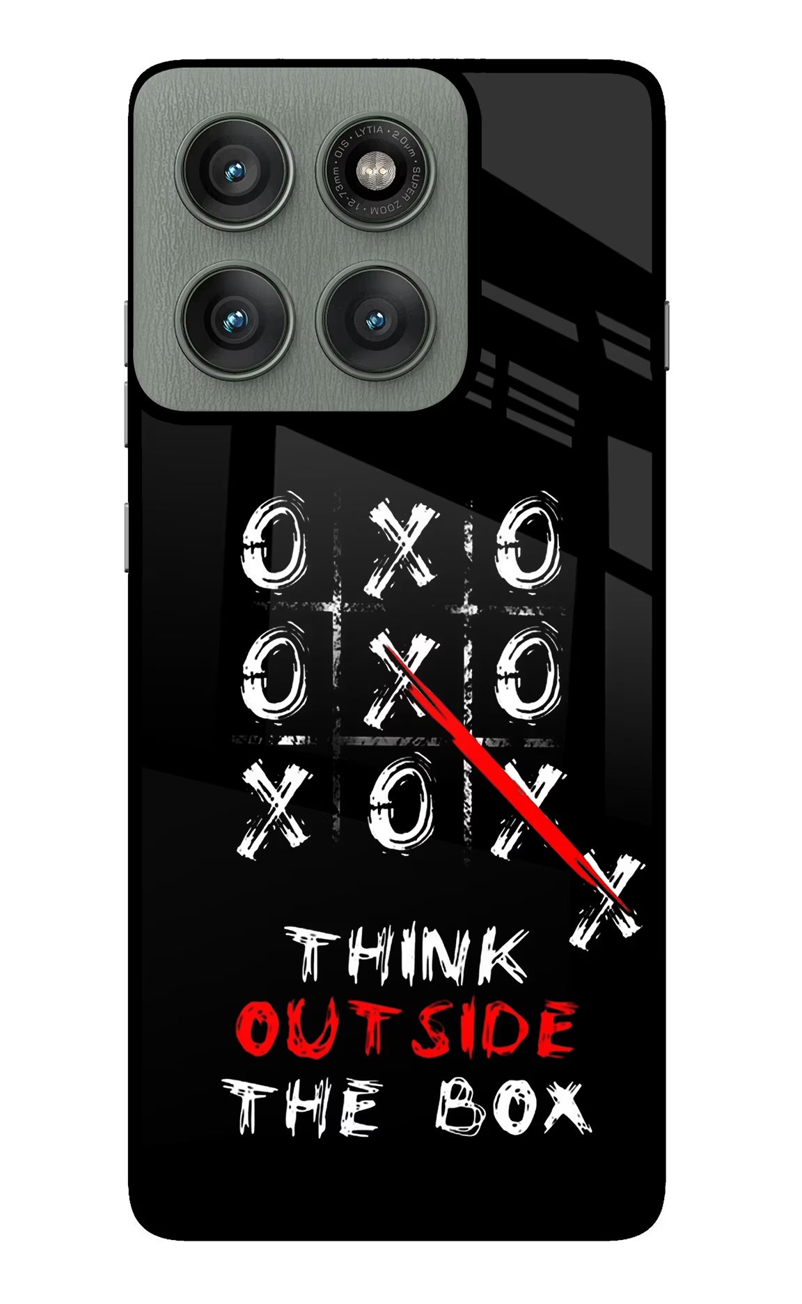 Think out of the BOX Moto Edge 60 Pro Glass Case Back Cover by Casekaro