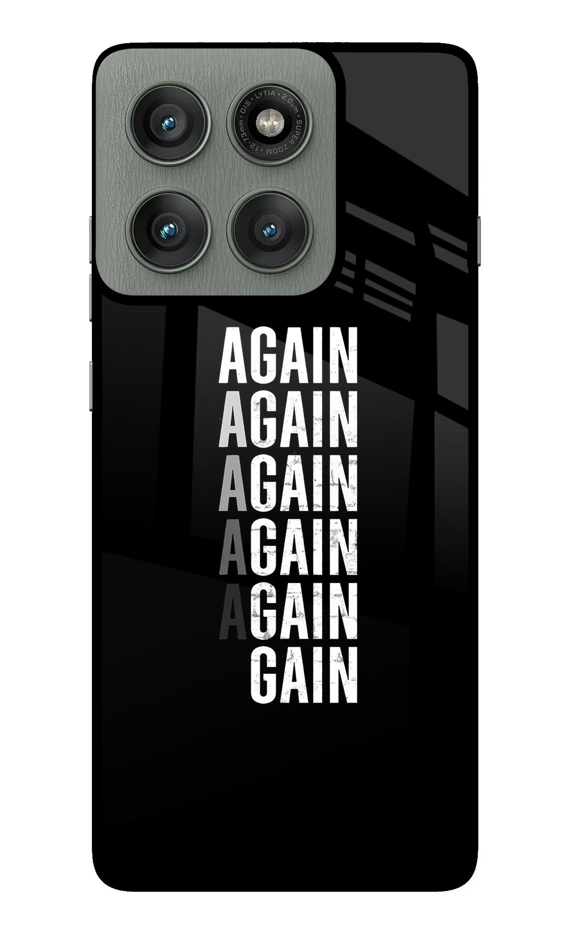 Again Again Gain Moto Edge 60 Pro Glass Case Back Cover by Casekaro