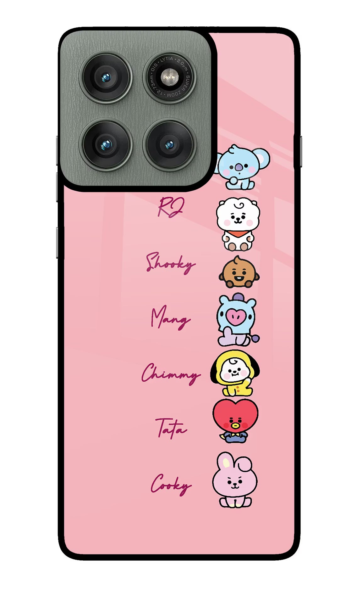 BTS names Moto Edge 60 Pro Glass Case Back Cover by Casekaro